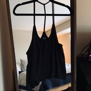 John Galt- Brandy Melville Black Sheer Crop Tank